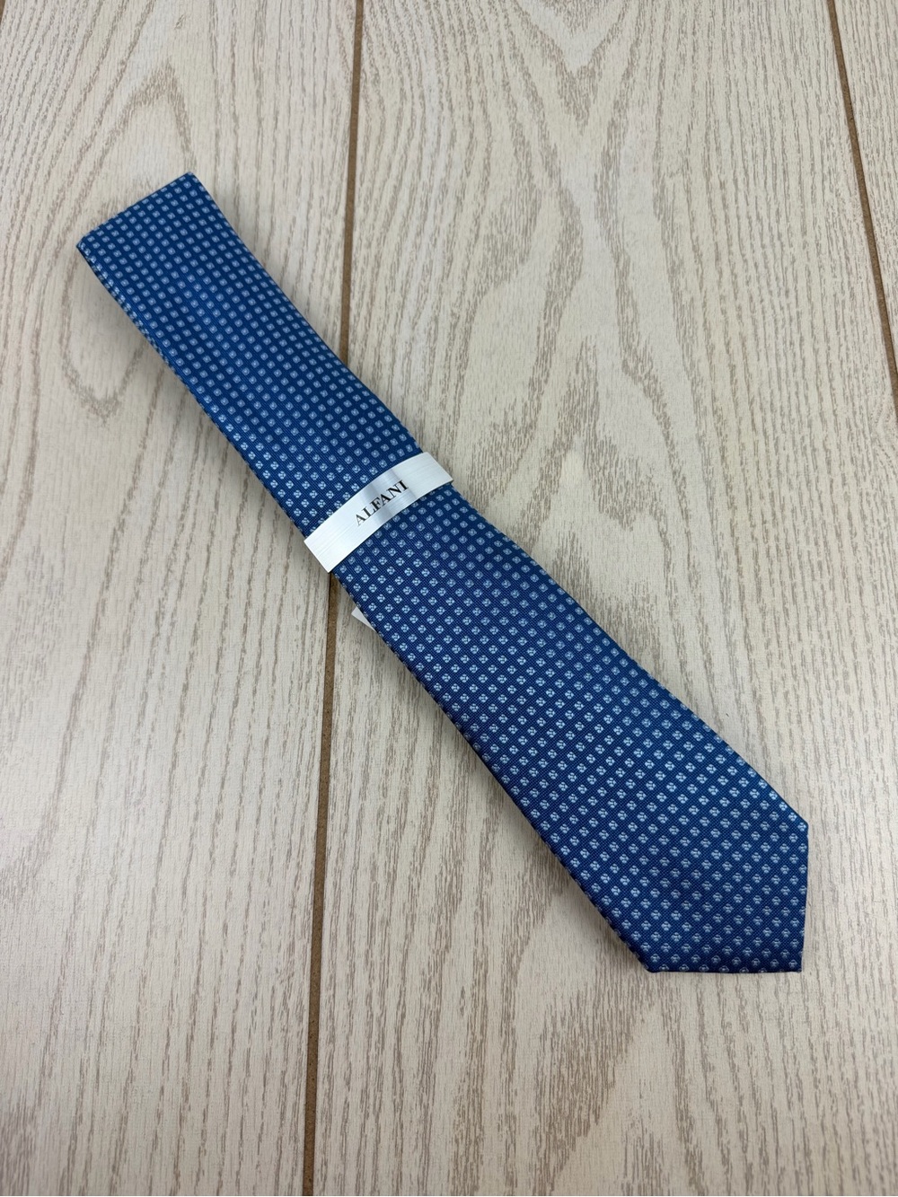 919 Alfani Men's Tie Hazel Neat 400 Blue $55 Polyester
